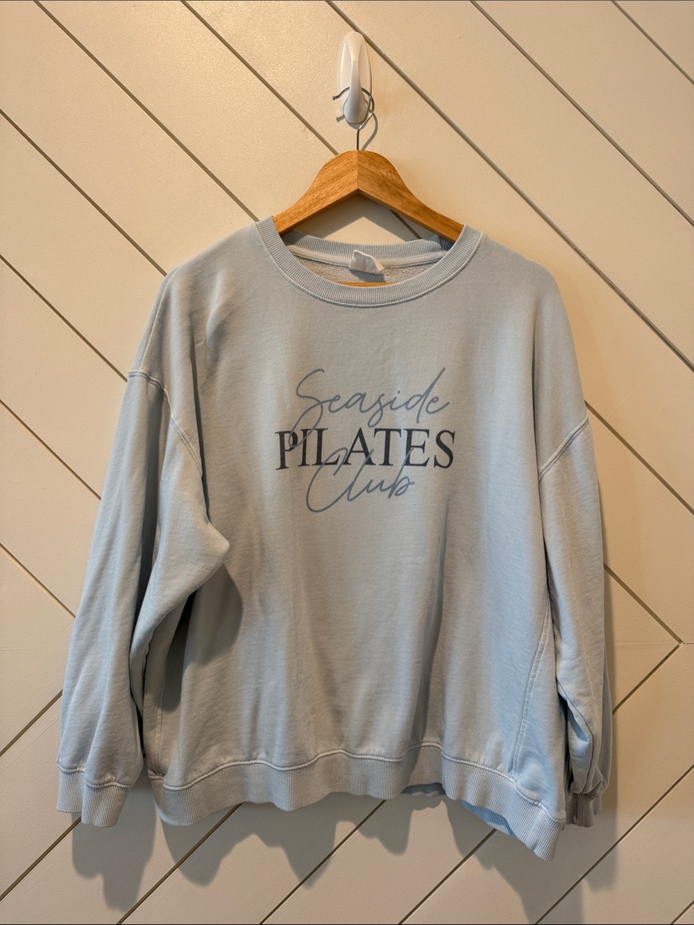 Seaside Pilates Club Light Blue Crewneck Sweatshirt